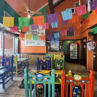 Colorful interiors and decor inspired and imported (apparently) from Mexico