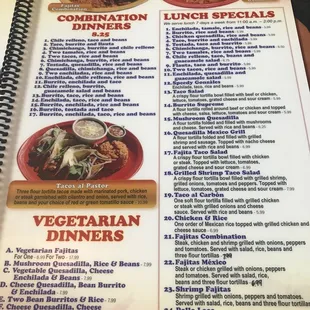 Hint: Choose from lunch specials on the right