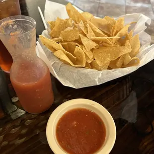 Complimentary chips and salsa