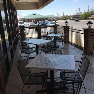 outside