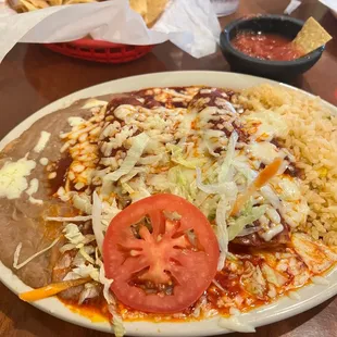 Enchiladas Mexicanas Rojas w cheese