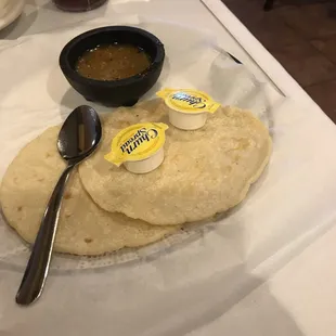 Complimentary corn tortillas and butter. Quite tasty.