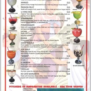 Drink menu