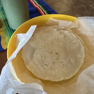 Homemade tortillas