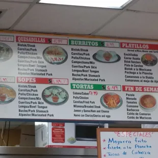 Food menu.