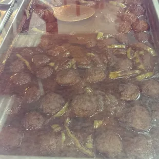 Special of the day - Mexican meatballs in bell pepper sauce