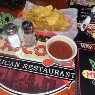 Chips and salsa upon arrival!