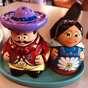 There salt and pepper shakers from Mexico.