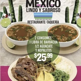 a menu for a mexican restaurant