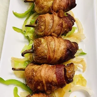bacon wrapped in lettuce