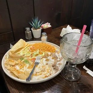 Jalapeño margarita and combo plate (ELIMINATED)