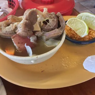 Caldo de res w/ side of rice, included!!!