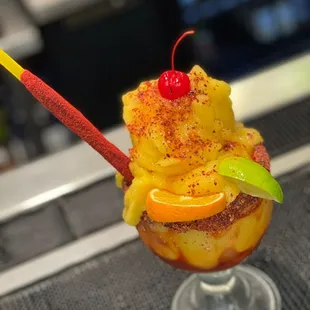 a close up of a cocktail