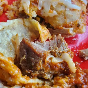 Closeup look of carnitas