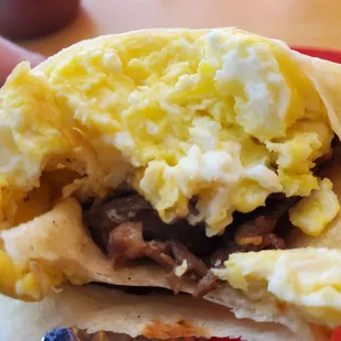 Breakfast Burrito: Carne Asada &amp; Eggs
