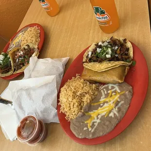 Taco &amp; Tamale Plate - pretty good The chips were pretty good. Didn't take any out of the bag