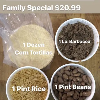 Barbacoa Family Special
