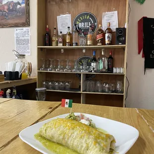 a plate of food on a table