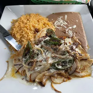 Chorry Pollo with grilled onions and jalapeños added