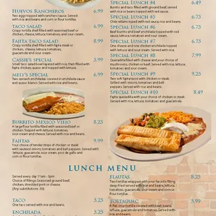 the menu