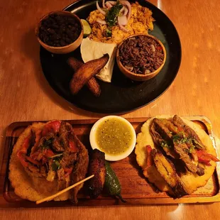 Pollito pibil and the arrachera fluffy tacos