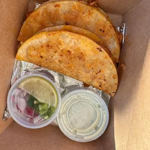 Chicken tacos. So tender and flavorful.