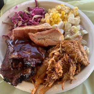 Catered event - Tequila bbq brisket, tamarind glazed ribs and smoked chicken tinga w/ sides
