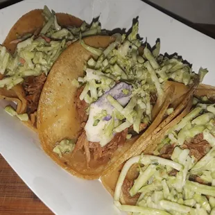 Smoked Bbq Carnitas With Spicy Avocado Poblano Slaw