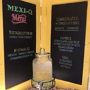 The basic menu. There are specials and secrets that are posted on Chef Aaron's IG