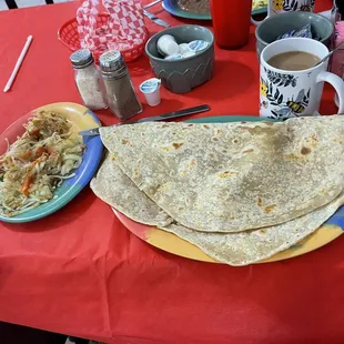 Taco and side of hash browns