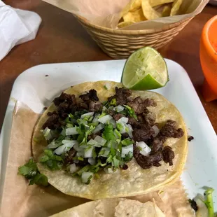 Street taco carne asada