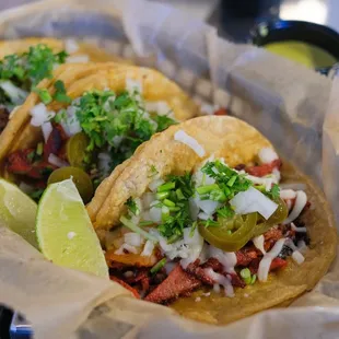 Tacos (don't sleep on the Al pastor!)