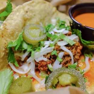 Chorizo Taco and Habanero sauce