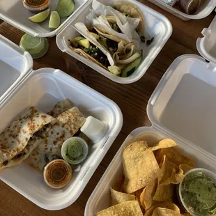 a variety of food items