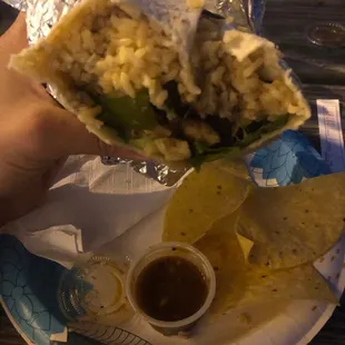 Burrito is mostly rice