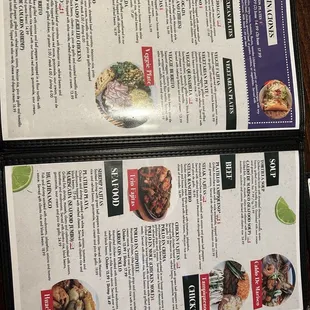 a menu for a mexican restaurant