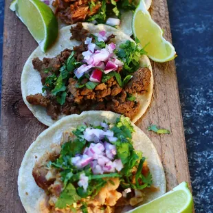 street tacos
 taco cart available as an alternate option.