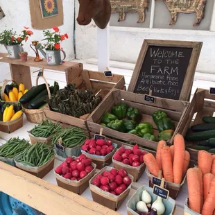 Great selection of fresh vegetables this year.