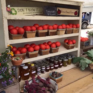 Plenty of great items to choose from including canned items made by the owner.