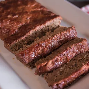 Tuesday daily special- pit smoked meat loaf plate w 2 sides for $12.