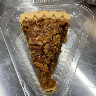 Our house baked pecan pies. Previously only available during holiday season, now on our daily dessert menu.