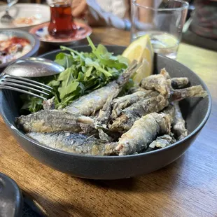 Fried anchovies