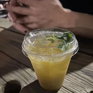 Limonada Arabe; ~6oz liquid with ice filled to the brim. $5.