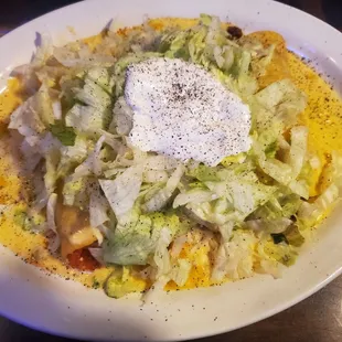 Chicken n beef enchiladas