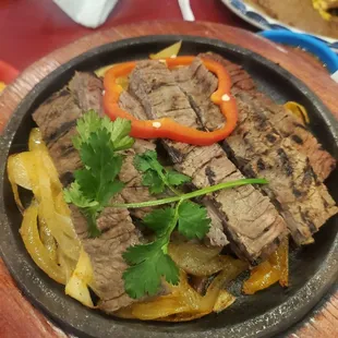 Yummy steak fajitas