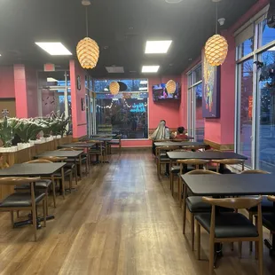 Interior seating - exterior seating also available