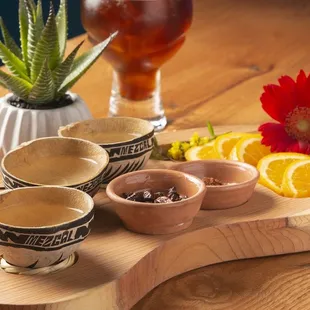 Mezcal flight