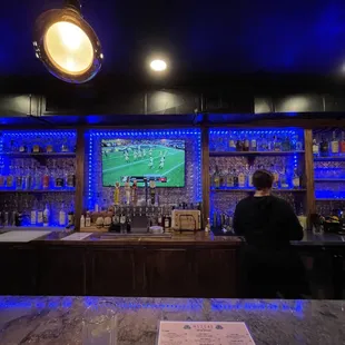 a man at a bar