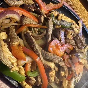 Steak and chicken Fajitas