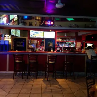the bar